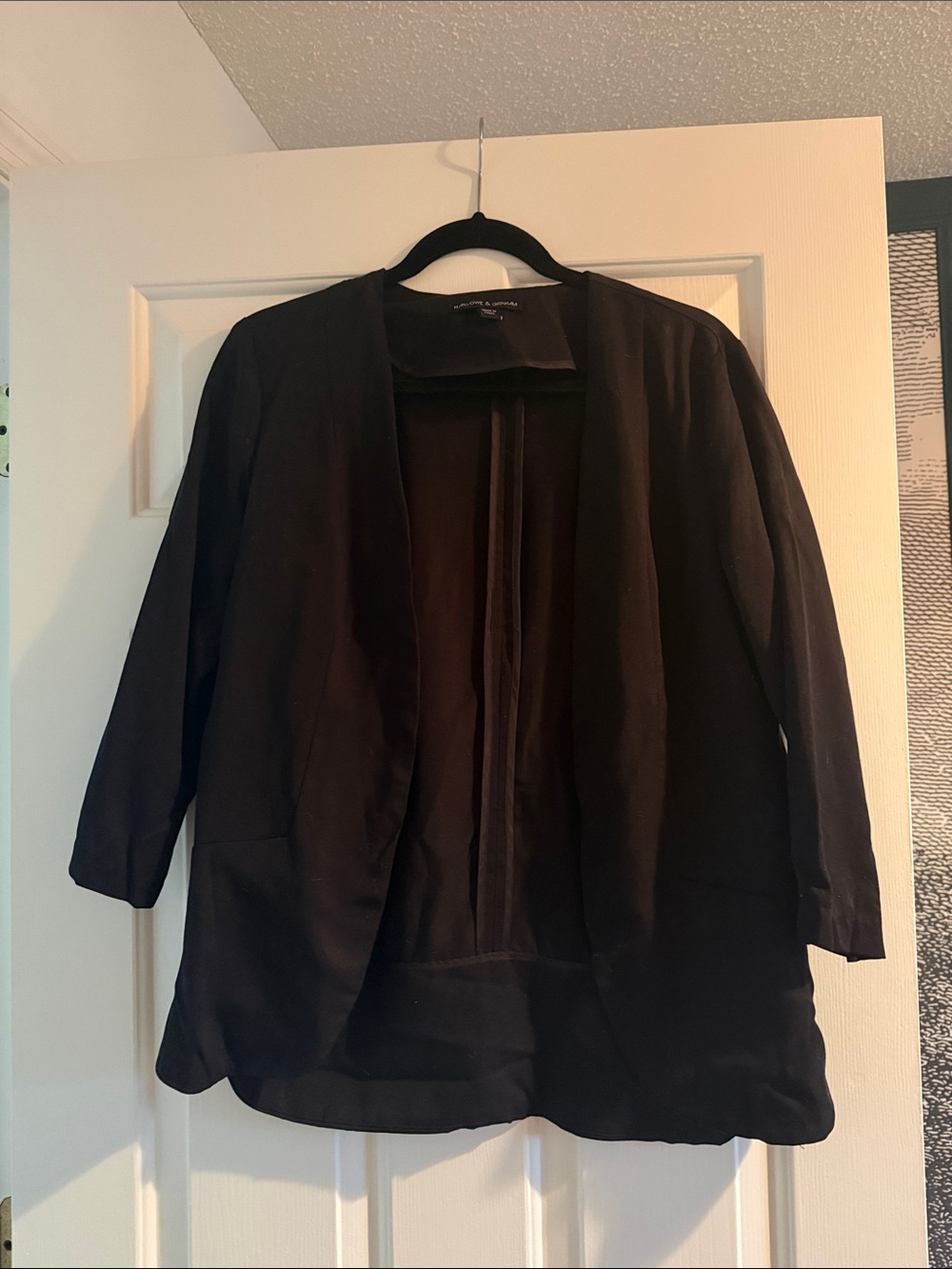 Harlowe & Graham Black Open-Front Women's Blazer